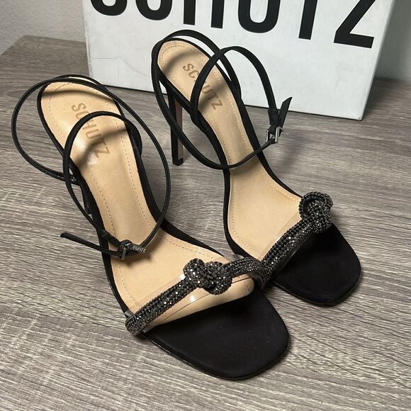 Schutz PEAKY NUBUCK & VINYL SANDAL Shoes - Picture 2 of 6